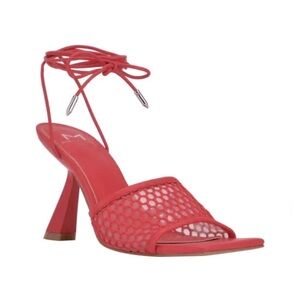 MARC FISHER $159 Women’s Dallyn Ankle Tie Sandal Pink Heel Shoes Size 6.5 M New